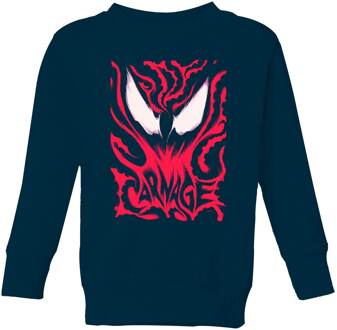 Venom Carnage Kids' Sweatshirt - Navy - 122/128 (7-8 jaar) - Navy blauw - M