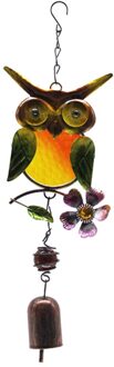 Venster Balkon Uil Decor Windgong Yard Home Muur Opknoping Klokken Tuin Ornament A1