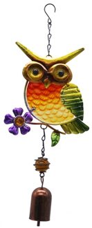 Venster Balkon Uil Decor Windgong Yard Home Muur Opknoping Klokken Tuin Ornament A2