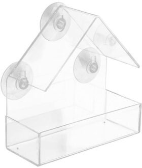 Venster Bekijken Vogelvoer Hotel Creatieve Venster Vogel Feeders Clear Glazen Tafel Pinda Opknoping Zuig Voor Huisdier Vogels