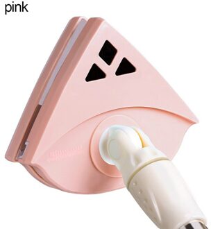Venster Borstel Glas Magnetische Cleaner Brush Tool Window Veeg Double Side Magnetische Glas Borstel Voor Wassen Huishoudelijke Schoonmaken Tool Roze