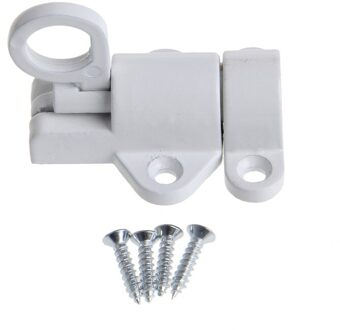 Venster Gate Veiligheid Pull Ring Voorjaar Bounce Deur Bolt Aluminium Klink Wit