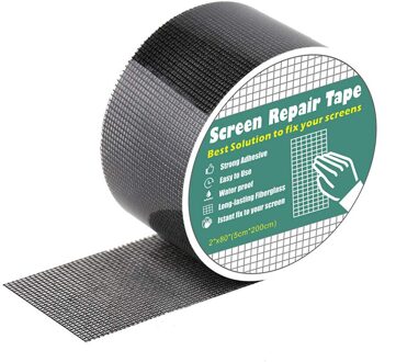 Venster Netto Anti-Mosquito Mesh Sticky Draden Patch Reparatie Tape Zomer Screen Window Deur Klamboe Patch Reparatie Gebroken gat zwart