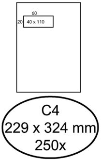 Vensterenvelop C4 VL Gegomd Wit