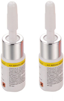 Vensterglas Crack Chip Reparatie Tool Kit Carro Scratch Crack Herstellen Upgrade Automotive Glas Nano Reparatie Vloeistof Auto 2stk wit