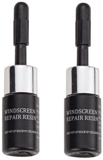 Vensterglas Crack Chip Reparatie Tool Kit Carro Scratch Crack Herstellen Upgrade Automotive Glas Nano Reparatie Vloeistof Auto 2stk zwart