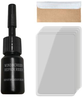 Vensterglas Crack Chip Reparatie Tool Kit Carro Scratch Crack Herstellen Upgrade Automotive Glas Nano Reparatie Vloeistof Auto zwart reeks