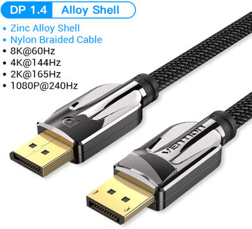 Ventie Displayport Kabel 1.4 8K 4K Hdr 32.4Gbps Display Port Adapter Video Audio Voor Pc Laptop Tv dp 1.4 1.2 Display Port Kabel DP 1.4 / 1.5m