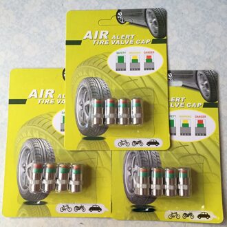 Ventieldopjes Voor Auto/Anti-Diefstal Bandenspanning Monitor Sensor Indicator Met Massief Messing Hardware 3 Kleur eye Alert