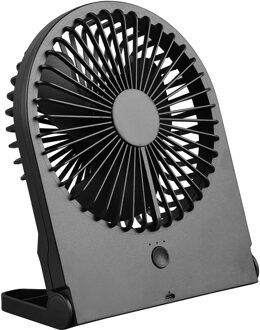 Ventilator - Trion Breezi - Tafelventilator - Staand - Rechthoek - Mat Zwart - Kunststof