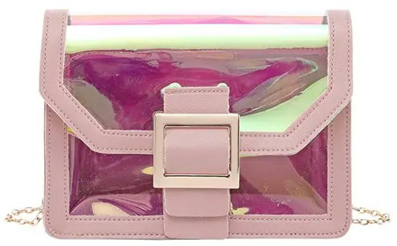 Vento Marea Laser Small Shoulder Bag For Women 2020 Chain Hologram Crossbody Pvc Pu White Summer Girl's Purse And Handbag Design