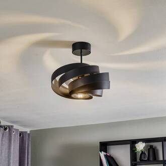 Vento plafondlamp, zwart, Ø 40 cm, metaal, E27