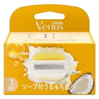 Venus Comfortglide Coconut Razor For Moist Skin Body Blade 3 pcs Refill