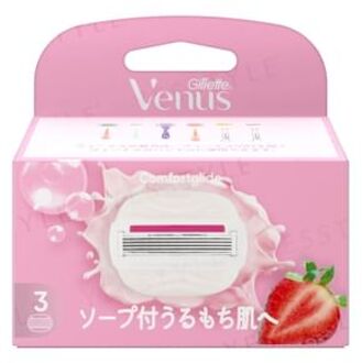 Venus Comfortglide Strawberry Field Razor For Moist Skin Body Blade Refill 3pcs