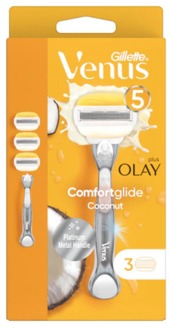 Venus Olay Comfortglide Scheersysteem + 3 Mesjes - Set Van 4