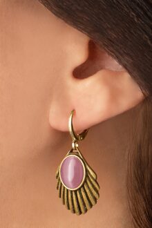 Venus oorbellen in poederroze Roze/Goud