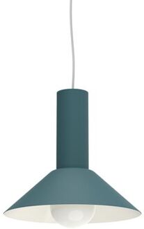 Vera Hanglamp, 1xe27, Metaal, Blauw Mediterraan/wit, D.40cm