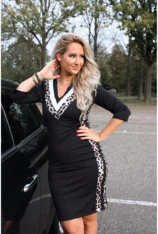 Vera jurk | luipaard - maat 36 Veelkleurig