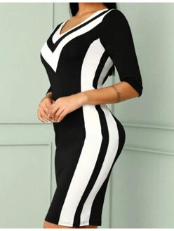 Vera jurk | wit Zwart - 36