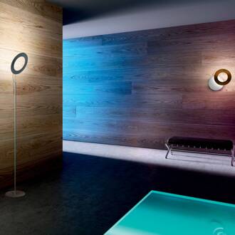 Vera LED vloerlamp, 927, aluminium gesatineerd aluminium