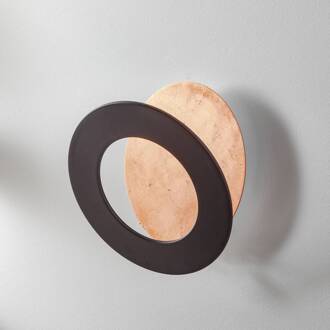 Vera LED wandlamp 930 Ø26cm koper/zwart koperblad, zwart