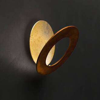 Vera LED wandlamp 930 Ø31cm goud/roest bladgoud, roest