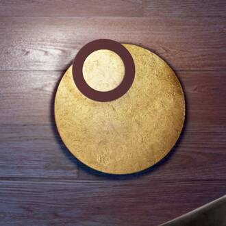 Vera wandlamp 927 Triac Ø66cm goud/roest bladgoud, roestbruin