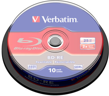 Verbatim 43694 Blu-ray BD-RE disc 25 GB 10 stuk(s) Spindel