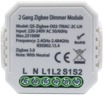 Verbazingwekkende ~ 1 2 Gang 220V 2 Way Lonsonho Tuya Smart Zigbee Dimmer Module Draadloze Controle Werkt Met alexa Google Thuis 2gang