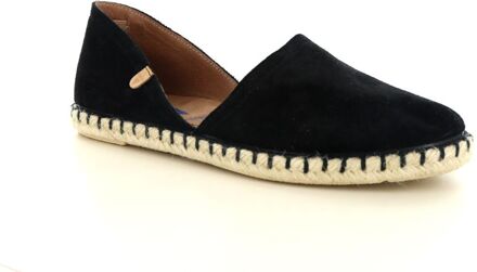 Verbenas Carmen Serraje suède espadrilles zwart - 38