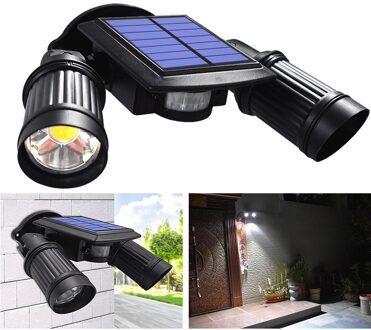 Verbeterde 600lm Solar Lamp Outdoor Waterdichte 10W Verlichting Verstelbare Hoek Cob Led Solar Spotlight Met Motion Sensor