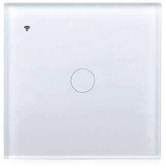 Verbeterde Eu Wifi Smart Light Touch Schakelaar Geen Neutrale Draad/Neutrale Draad Slimme Leven Tuya App Controle Alexa Google thuis 1/2/3 Gang 1gang wit