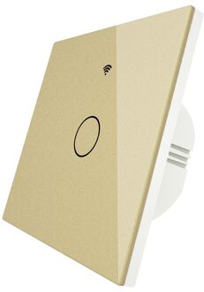 Verbeterde Wifi Smart RF433 Touch Schakelaar 2/3 Manier Smart Leven/Tuya App Controle, alexa Google Thuis Voice Control 1/2/3 Gang 1 Gang goud