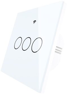 Verbeterde Wifi Smart RF433 Touch Schakelaar 2/3 Manier Smart Leven/Tuya App Controle, alexa Google Thuis Voice Control 1/2/3 Gang 3 Gang wit