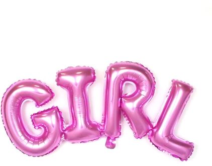 Verbinding Brief "Jongen" "Meisje" Folie Birthday Party Ballonnen Ballonnen Opblaasbare Helium Ballon Kinderen Partij Decoratie Baby girl-roze
