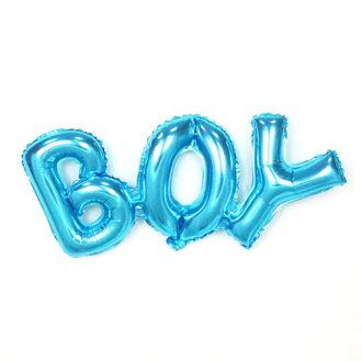 Verbinding Brief "Jongen" "Meisje" Folie Birthday Party Ballonnen Ballonnen Opblaasbare Helium Ballon Kinderen Partij Decoratie Baby jongen-blauw