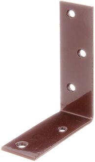 Verbindingshoek - Bruin Geplastificeerd Staal - 75x100x30mm