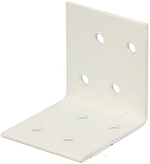 Verbindingshoek - Wit Geplastificeerd Staal - 40x40x40mm
