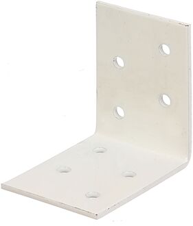 Verbindingshoek - Wit Geplastificeerd Staal - 50x50x40mm