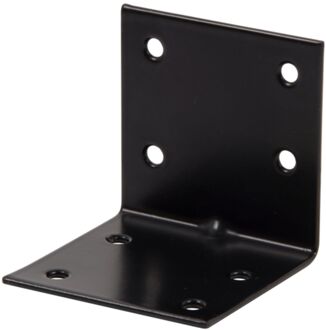 Verbindingshoek - Zwart Geplastificeerd Verzinkt Staal - 60x60x60x2,5mm