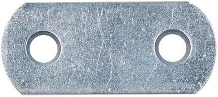 Verbindingsplaat Afgeronde Uiteinden Galvanisch Blauw 16x40mm