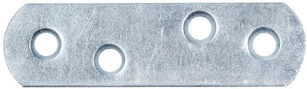 Verbindingsplaat - Blauw Verzinkt Staal - Afgeronde Uiteinden - 16x60mm