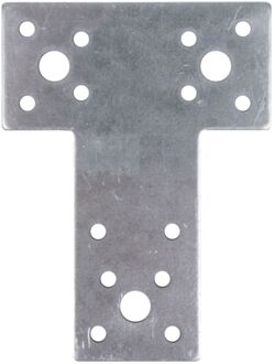 Verbindingsplaat - Verzinkt Staal - T-vorm - 80x106x38mm