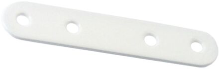 Verbindingsplaat - Wit Geplastificeerd Staal - 60mm - 4 Stuks