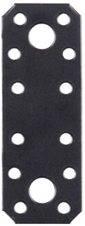 Verbindingsplaat - Zwart Geplastificeerd Verzinkt Staal - 96x35x2,5mm
