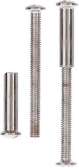 Verbindingsschroef M4x50mm Messing/nikkel 4 Stuks