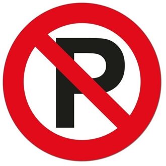 Verboden parkeren sticker 14 cm - Parkeerverbod stickers - Niet parkeren