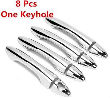 Verchroomd Auto Deurklink Decoratieve Bescherming Covers Sticker Voor Hyundai Tucson IX35 Auto Styling 8stk 1 Keyhole