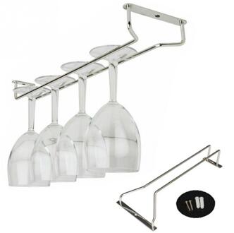 Verchroomd Wijn Champagne Glas Cup Hangers Huis Schroeven Set Bekerhouder YH-459920