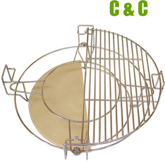 Verdelen en Veroveren Koken Systeem For16 inch Kamado Top Grade Ronde Kamado BBQ Grill Accessoires